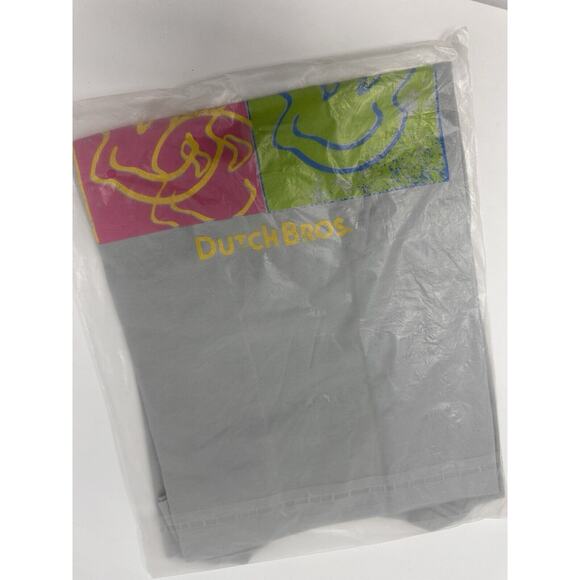 Dutch Bros Coffee Men T-Shirt S Gray Logo Smiley Face Graphic Short Sleeve Tee - Picture 3 of 3